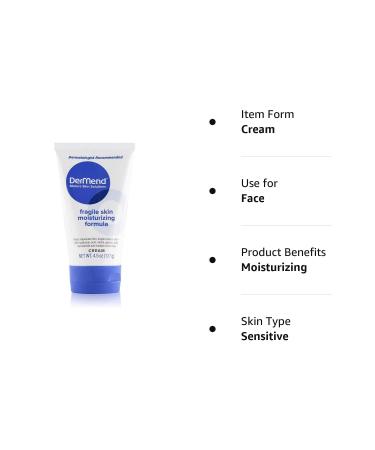 DerMend Fragile Skin Moisturizing Cream 4.5oz Tube - Pack of 2 | Hydrating Skin Treatment - Buy Online on GoSupps.com