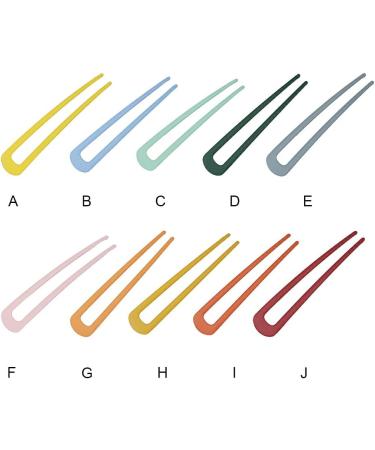CLSSLVVBN U-shaped Hair Sticks Modelling Styling Women Hairpin Light-weight Ponytail Fashion Headwear Accessories Students Grayish Yellow - Buy Online on GoSupps.com