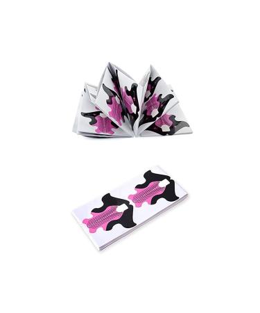 100pcs Long French DIY Nail Extension Paper Sticker | Fish Pattern Pink UV Gel Form Guide Stickers - Buy Online on GoSupps.com