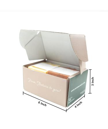 Natural Amor Handmade Soap Bar Gift Set - Organic 4-Pack with Rose, Lavender, Coffee, Orange Essential Oils - Handmade Soap Bar Set for Women & Men - 4.3oz Each - Buy Online on GoSupps.com