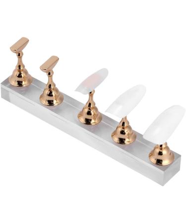 Nail Tips Stand Holders False Nail Display Stand Holder Set Nail Art Practice Holder Gold Magnetic Nail Showing Shelf - Buy Online on GoSupps.com
