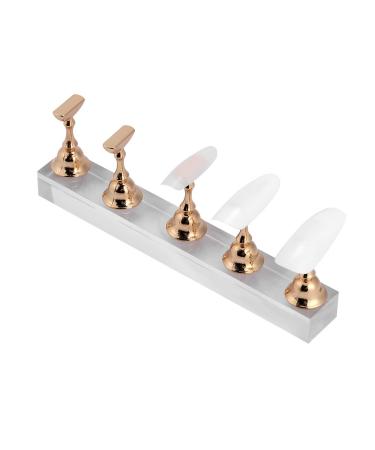Magnetic Nail Tips Stand Holder Set - Gold Nail Art Practice Tool for DIY Manicure | International Shipping - Buy Online on GoSupps.com