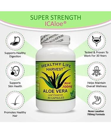 IC Aloe Capsules - IC Supplements Non-GMO Clinically Proven for Interstitial Cystitis for 30 Years- Vegetarian - Each Bottle has 90-700mg caps - Buy Online on GoSupps.com
