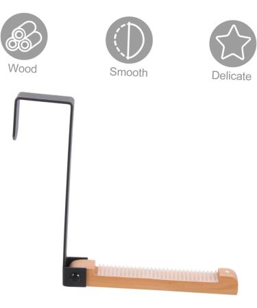 CIYODO Door Hook Closet Hooks for Wall Vinyl Siding Hooks Cement Over Door Towel Rack Solid Wood Towel Hook 17.5X16CM Black - Buy Online on GoSupps.com