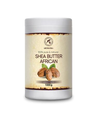Shea butter 1000g - cold -pressed & unaffected - African shea butter - pure & of course Karit body butter - body butter - intensive care for face - body - hair - body care 1 kg (1 Pack) - Buy Online on GoSupps.com