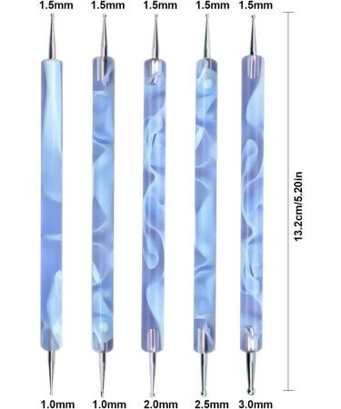5Pcs Nail Dotting Pen Marbleizing Tool Set Dual-ended Nail Design Dotting Tool Nail Polish Carving Tool for Nail Painting - Buy Online on GoSupps.com