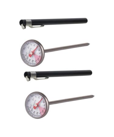 Toyvian 2pcs Milk Foam Candy Tub Drinks Coffee Kitchen Thermometer Milk Powder Water Thermometer Instant Read Baking Thermometer Barbecue Meat Coffee Thermometer Food Portable Probe Baby Blackx2pcs 13.5X2.5CMx2pcs