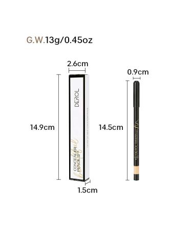 KISSIO Concealer Pencil - Under Eye and Acne Cover, Freckles Brightener, Waterproof Long-lasting Formula (02#NATURAL) - Buy Online on GoSupps.com
