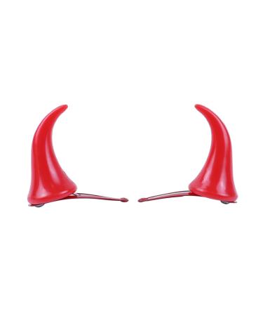Bonnie Z. Leonardo Plastic Red Devil Horns Clips On