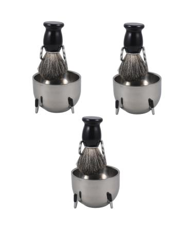 3 Sets Beard Brush Set Multi-use Shave Brush Shaving Must Have Men Beard Shaving Brush Bathroom Beard Brush Male Shaving Brush Tool Shaving Supply Man's Shaving Supplies