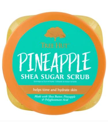 Tree Hut Pineapple Shea Sugar Body Scrub 18oz + Fragrance-Free Makeup Remover Towelette - Buy Online on GoSupps.com