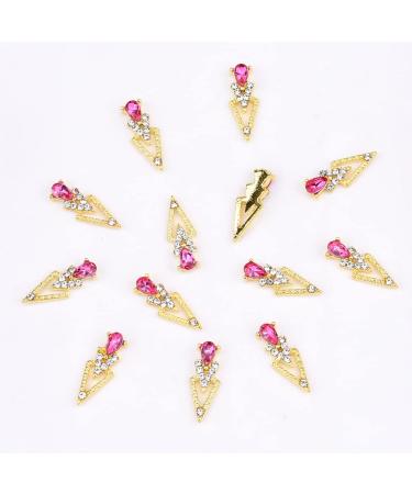 TEEKME 30pcs Mix Gold Nail Charms with Gemstones - Nail Decoration Bling Rhinestones - Buy Online on GoSupps.com