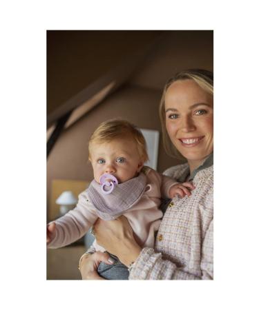 BIBS Color Schnuller 2-Pack - BPA-Free Cherry Nipple Natural Rubber 0-6 Months - Blossom & Dusky Lilac | Made in Denmark - Buy Online on GoSupps.com