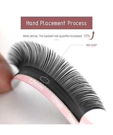 Qeelasee 0.07 Thickness CC Curl 11mm Volume Mink Eyelash Extensions - Professional Salon Grade Semi-permanent Silk Lashes - Buy Online on GoSupps.com