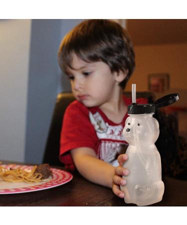 Honey Bear 8oz Straw Cups 2 Pack - Speech and Feeding Therapy Sippy Bottles with Flexible Straws and Cleaning Tools - Leak-Proof, Food-Grade, BPA Free - Buy Online on GoSupps.com
