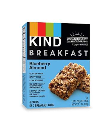 Kind Breakfast Bars Variety Pack - Dark Chocolate Cocoa, Honey Oat, Peanut Butter, Almond Butter, Peanut Butter Banana Maple Cinnamon, Blueberry Almond - 5 Box (8ct each) - Buy Online on GoSupps.com