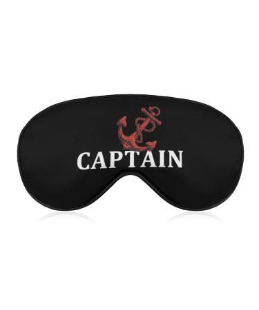 Nautical Anchor Captains-1 Sleep Mask Block Out Light Sleeping Eye Mask Comfortable Night Sleeping Mask Ultralight Travel Eye Cover for Women Men