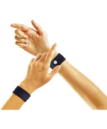 Sea-Band Acupressure Wristband for Motion Sickness Relief - Adult (Black) 1 Pair - Buy Online on GoSupps.com
