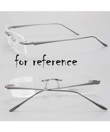 DeeboW Gray Eyeglass Replacement Temples | Metal Rimless Temple Arms for Men | International Shipping Available - Buy Online on GoSupps.com