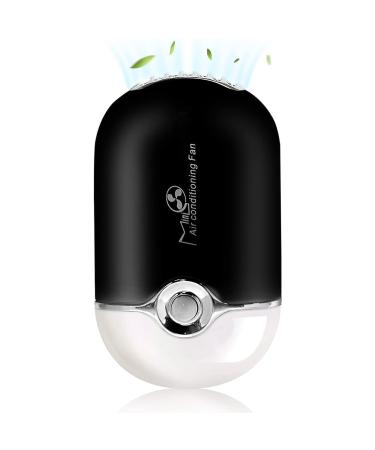 GreenLife USB Rechargeable Portable Mini Fan Cooling Fan Bladeless Handheld Eyelash dryer Mini Handheld Fan Air Conditioning Blower for Eyelash Extension (Black)