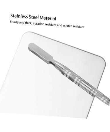 SMASOLO Palette de Maquillage Inox Portable avec Spatule pour M lange de Couleurs pour Pigments Fond de Teint et Vernis Ongles Compacte et L g re pour Usage Professionnel et Voyage - Buy Online on GoSupps.com
