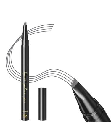KBRPEY 3D Eyebrow Pencil Waterproof Precise Eyebrow Pencil with 4 Fork Tips Micro Brow Pencil Waterproof Smudge Proof for Natural Eye Makeup