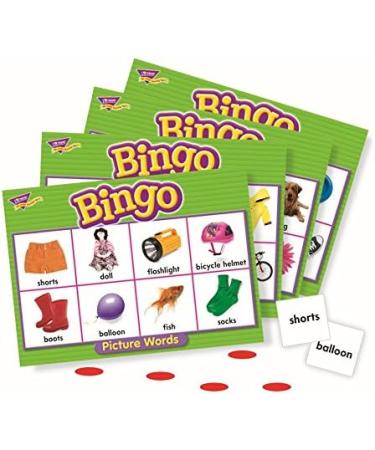 Trend Enterprises Picture Words Bingo Game | 6 Ways to Learn & Play | Ideal for Classroom & Home | 2-36 Players | Ages 5 - Buy Online on GoSupps.com
