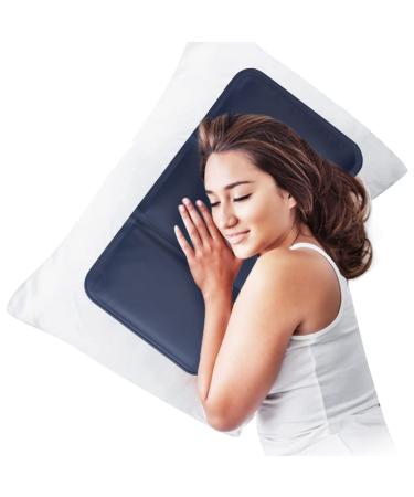 Aineeba Chill Pillow Cooling Pad Mat(Dark Blue) Perfect for Night Sweats  Migraines  Fevers  Hot Flashes  Place on Pillow