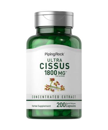 Piping Rock Cissus Quadrangularis Supplement 1800mg | 200 Capsules | Ultra Concentrated Herbal Extract | Non-GMO Gluten Free