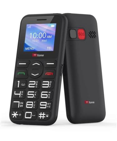 TTfone TT190 Big Button Basic Senior Emergency Mobile Phone - Simple Cheapest Phone - Pay As You Go (Vodafone with 10 Credit)