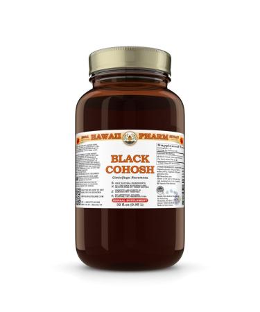 Black Cohosh (Cimicifuga Racemosa) Dry Root Tincture, Made in Hawaii, Organic Raw Materials, All Natural, Vegan, Pure Liquid Extract - 32 fl.oz 32 Fl Oz (Pack of 1)
