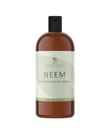Neem Oil | 100% Pure Unrefined Cold Pressed Non-GMO Undiluted Raw Bulk Vegan Carrier Oil - 32 oz | 1 Quart - for Skin Hair Nails Body Face & More - Hydrating Moisturizing Nourishing