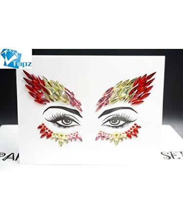 Halloween Face Jewels Stick On Body Stickers - Festive Temporary Tattoo for Christmas Party & Mermaid Outfit - SV04 - Buy Online on GoSupps.com