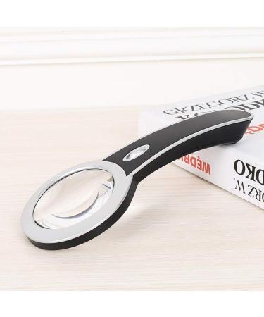 Magnifying Glass 10X 2LED Lights 75MM Super High Clarity Lightweight Handheld Magnifier for Reading Maps Magnifier - Buy Online on GoSupps.com