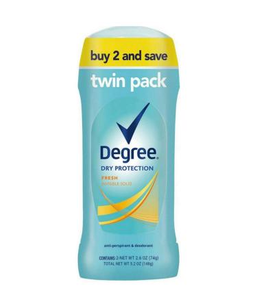 Degree Fresh Dry Protection Antiperspirant Deodorant Twin Pack 2.6 Ounce (Pack of 2)