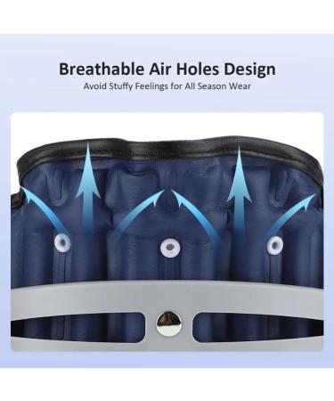 RKXKJ Inflatable Collar - Adjustable Neck Traction Device with 6-Speed Height 360 Protection & Airbag for Cervical Relief - Blue - Buy Online on GoSupps.com