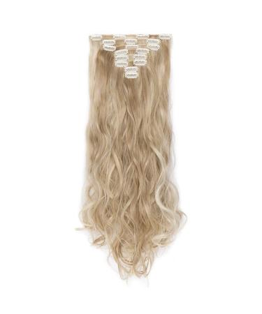 24 Inch 18 Clip Long Hair Clip 8pcs / Set Of High Temperature Fiber Wig Synthetic Clip Extension Hair 24inches 16P613