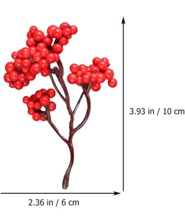 HOMSFOU 50 Pcs Artificial Red Fruit Xmas Holly Berries Stems Simulation Red Berries Holly Berries for Crafts Fake Holly Berries Desk Topper Christmas Tree Picks Plastic Fake Branch Berry - Buy Online on GoSupps.com