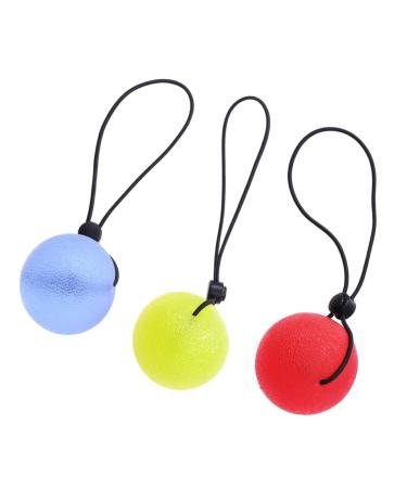 HOMSFOU 3 Pcs Power Balls Training Exercises Squeezeball Grip Strengthening Ball Fitness Sport Medium As Shown