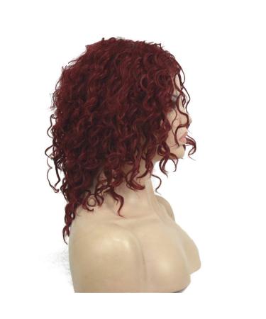 SHIYID Women's Medium Kinky Curly Red Wig - Natural Synthetic Full Wig for African American Style - Buy Online on GoSupps.com