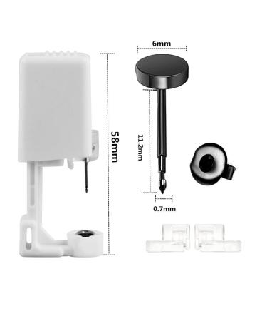 Self Ear Piercing Kits 4 Pack Ear Piercing Gun with Black Earrings for Boys & Girls | Safe & Easy DIY Tool for Home Use - Buy Online on GoSupps.com