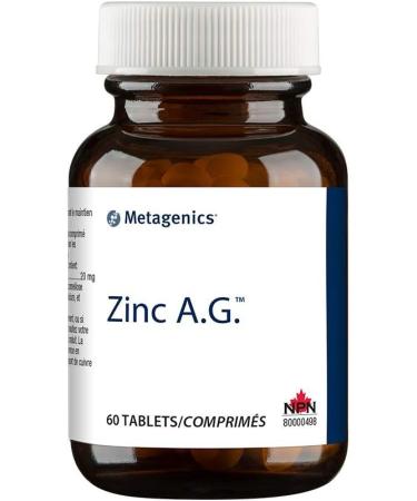 Metagenics - Zinc A.G. - Zinc Supplement for Immune Support Tissue Bone Energy and Male Welness Support - 60 Tablets - Buy Online on GoSupps.com