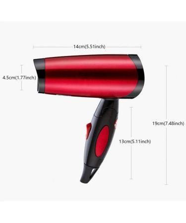 JYYBN Hair Dryer Small Folding Hairdryer 850W Powerful Hair Dryer Portable Travel Fast Drying Hair Lightweight Quiet Blow Dryer Hot/Cold DC Motor Compact Hairdryer 2 Heat Settings for Girls Kids - Buy Online on GoSupps.com