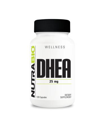 NutraBio DHEA Supplement for Men and Women 25 mg 120 Capsules