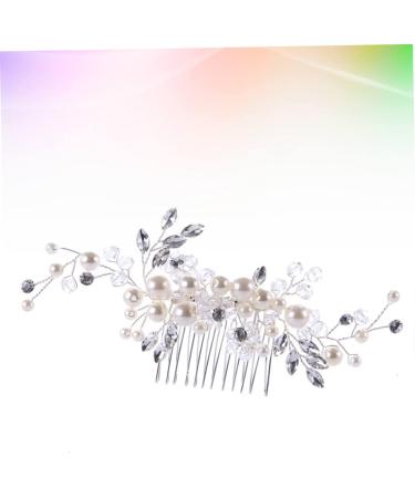 FRCOLOR Accessories bridal headpiece pearl hair accessories white hair accessories bridal comb wedding hair accessories bridal hair accessories wedding hair comb bride crystal Hair Comb - Buy Online on GoSupps.com