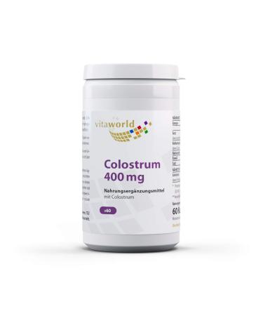 Vita World Pack of 3 Colostrum 400mg 3 x 60 Capsules 28% Immunoglobulin IgG Natural Made in Germany