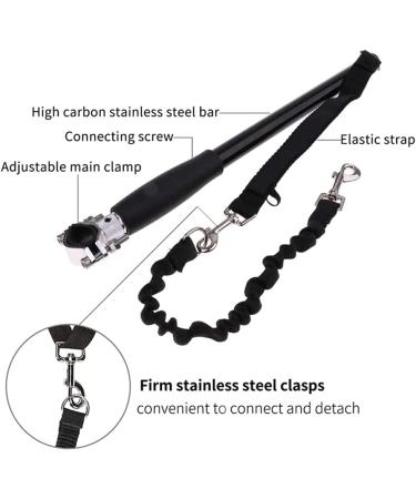 Hands Free Dog Bike Leash Elastic Nylon Retractable Dog Bicycle Exerciser Leash Easy Installation and Removal Dog Bicycle Exerciser Leash for Exercising Training Jogging Cycling Safe with Pet(Black) - Buy Online on GoSupps.com