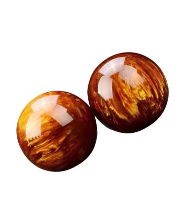 Gatuida Massage Tools 2pcs Health Ball Tool Resin Beeswax Baoding Fitness Massager