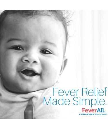 FeverAll Infants Acetaminophen Suppositories (80mg) - 6 Rectal Suppositories - Buy Online on GoSupps.com