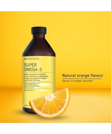 Super Omega 3 - Liquid - EPA and DHA supplement - Fish Oil supplement - Supports Heart Brain Joint Health - Orange flavor - 250ml - Buy Online on GoSupps.com